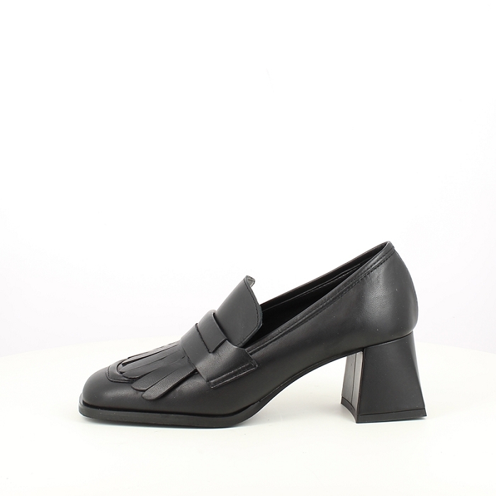 Pisati derbies mocassins fiamma cuir lisse noir