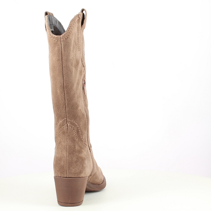 Tamaris botte 1.25701.41 cuir velours camel zip5220901_4