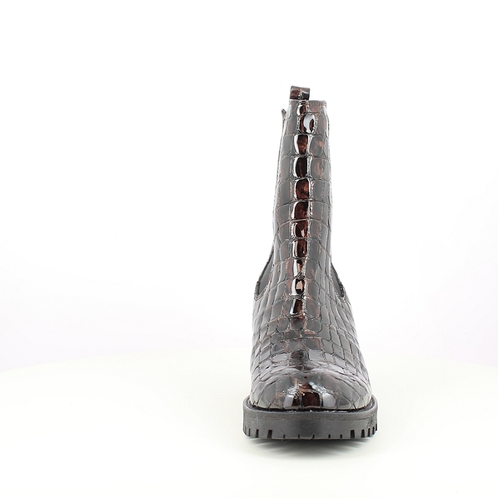 Minka design bottine fong croco ecaille marron elastique5222301_2
