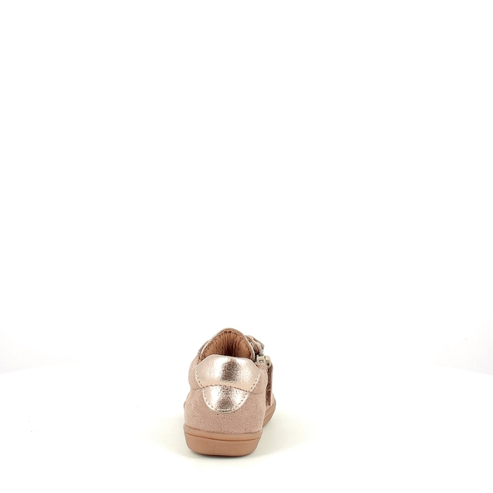 Bellamy premier pas calika cuir velours rose lacet zip5230203_4