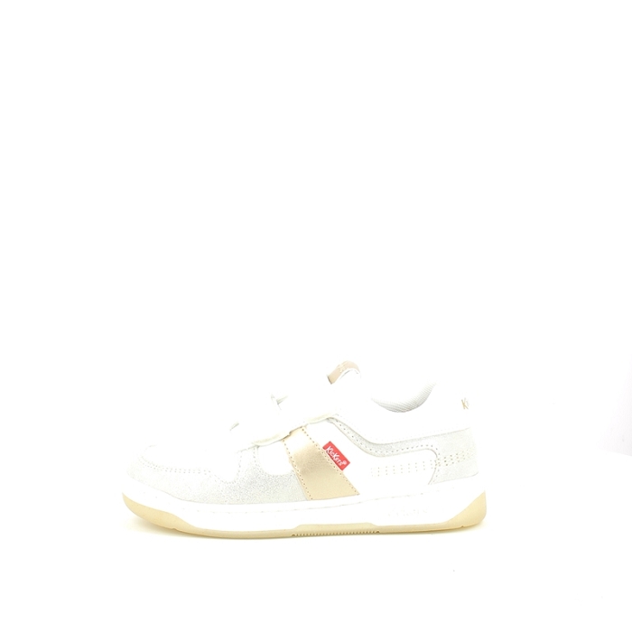 Kickers fille kalido multi matiere blanc scratch