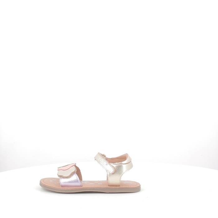 Kickers fille dyastar cuir lisse or scratch
