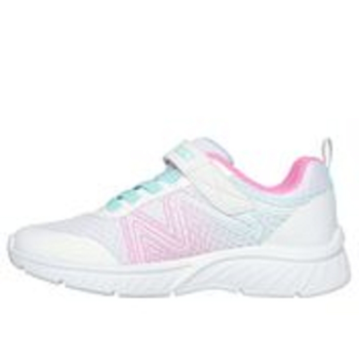 Skechers fille 303535l multi matiere blanc scratch