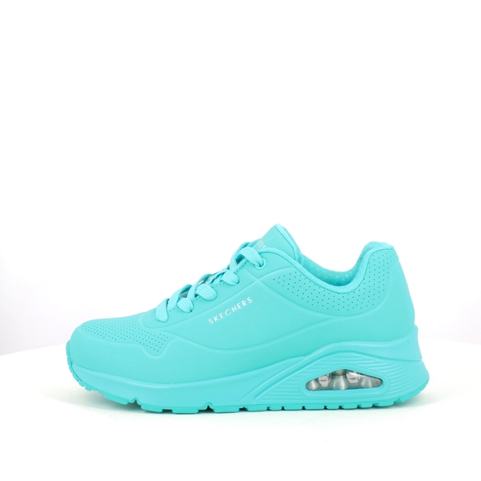 Skechers basket 73690 synthetique turquoise lacet