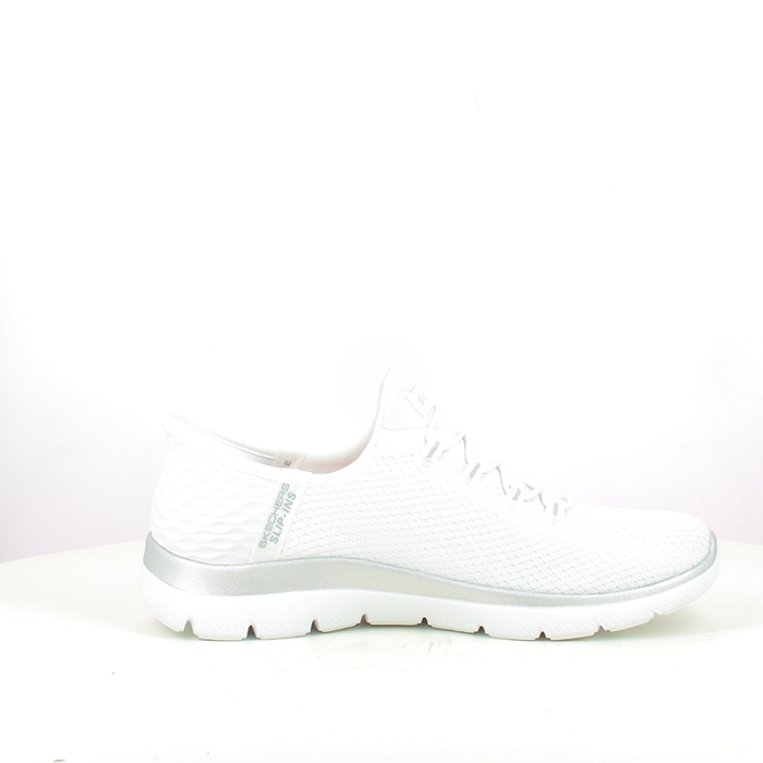 Skechers basket 150123 toile blanc5235201_3