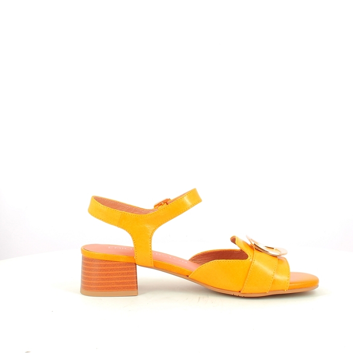 Karston sandale charlotte cuir lisse jaune boucle5242901_3