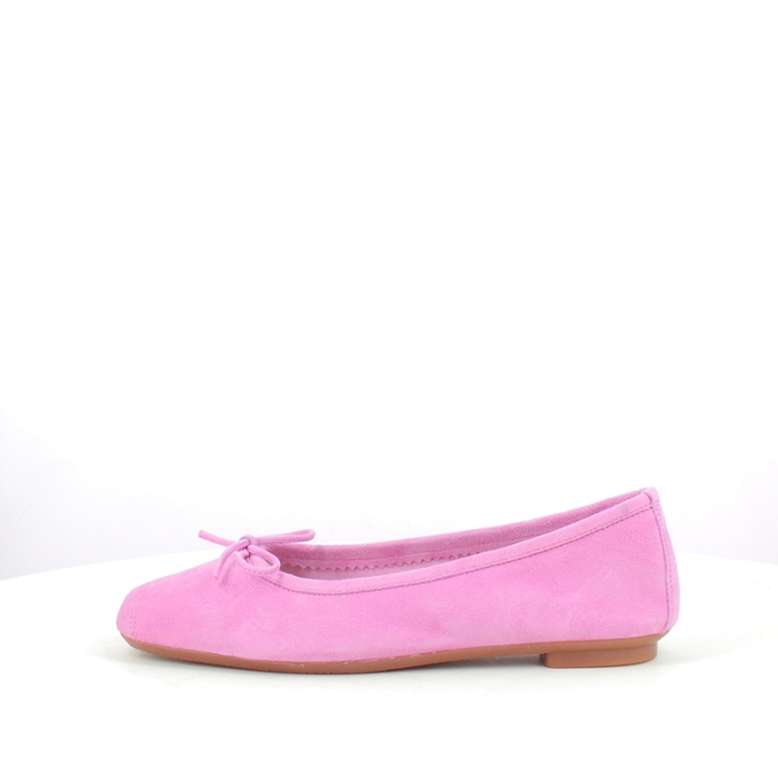 Reqins ballerine harmony cuir velours parme