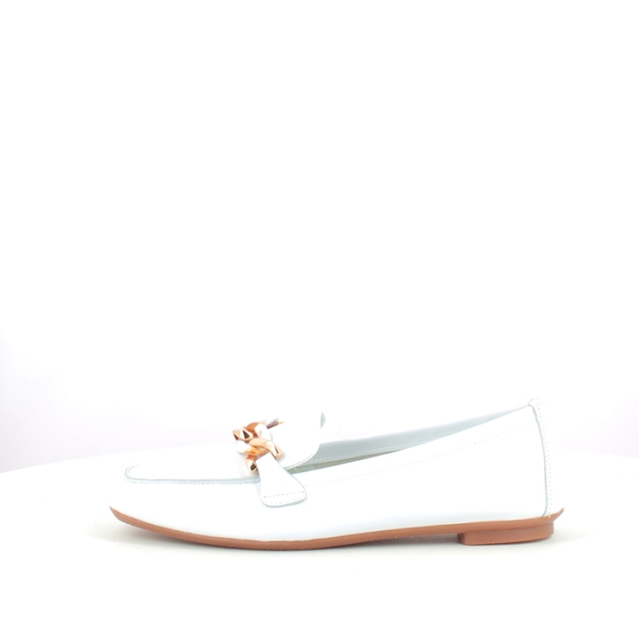 Reqins derbies mocassins horel cuir lisse blanc