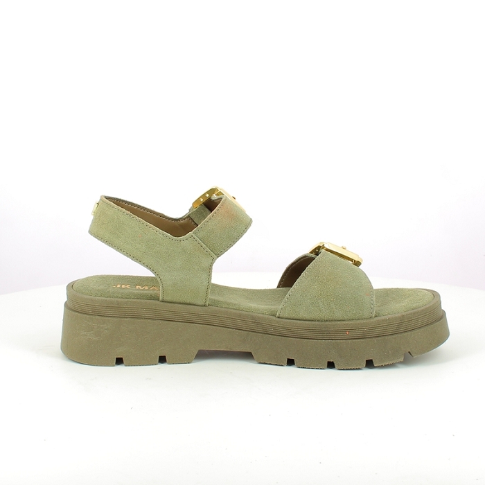 Jb martin sandale delia cuir velours kaki boucle5245001_3