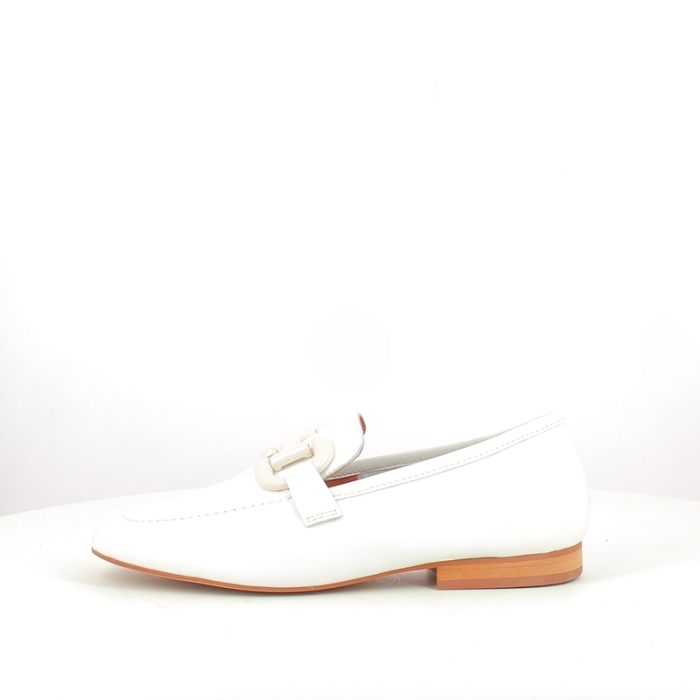 Jb martin mocassin confort feline cuir lisse blanc