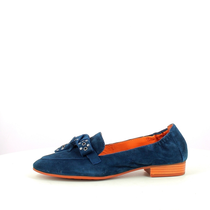 Mamzelle derbies mocassins zipa cuir velours marine