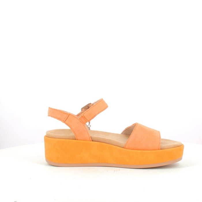 Remonte sandale d1n50 cuir velours orange scratch5253902_3