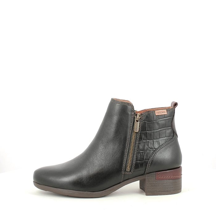 Pikolinos bottine malaga w6w cuir lisse noir zip