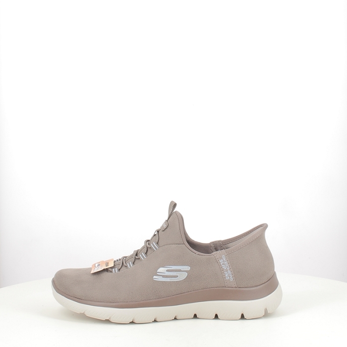 Skechers basket 150254 multi matiere marron lacet