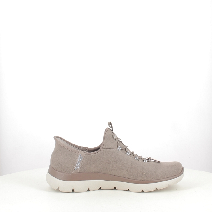Skechers basket 150254 multi matiere marron lacet5281301_3