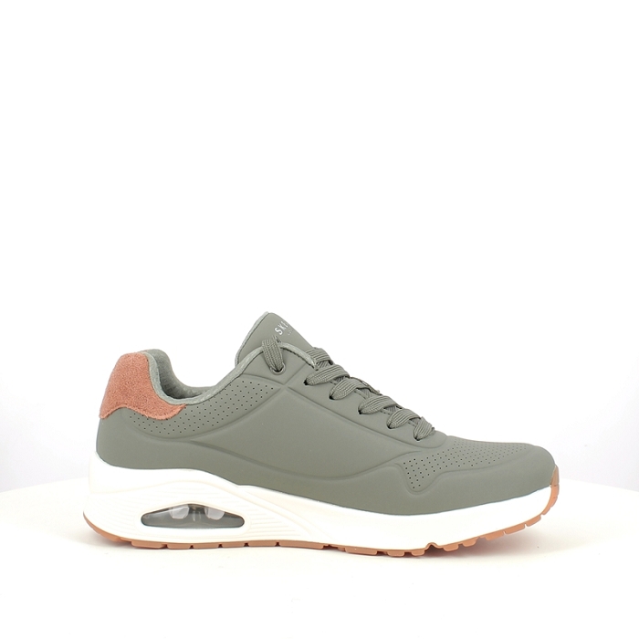 Skechers basket 183004 multi matiere kaki lacet5281902_3
