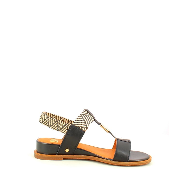 Mamzelle sandale obole cuir lisse noir boucle5326502_3