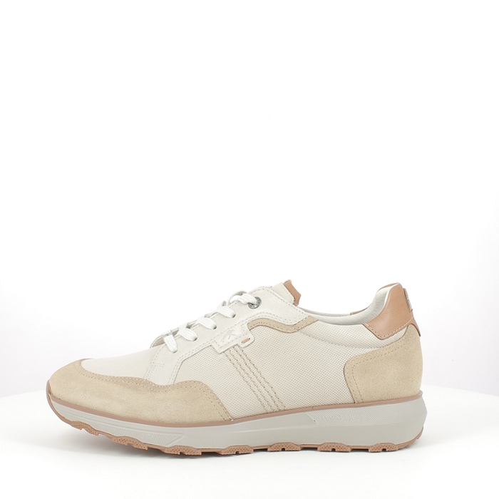 Fluchos basket f2084 cuir lisse beige lacet