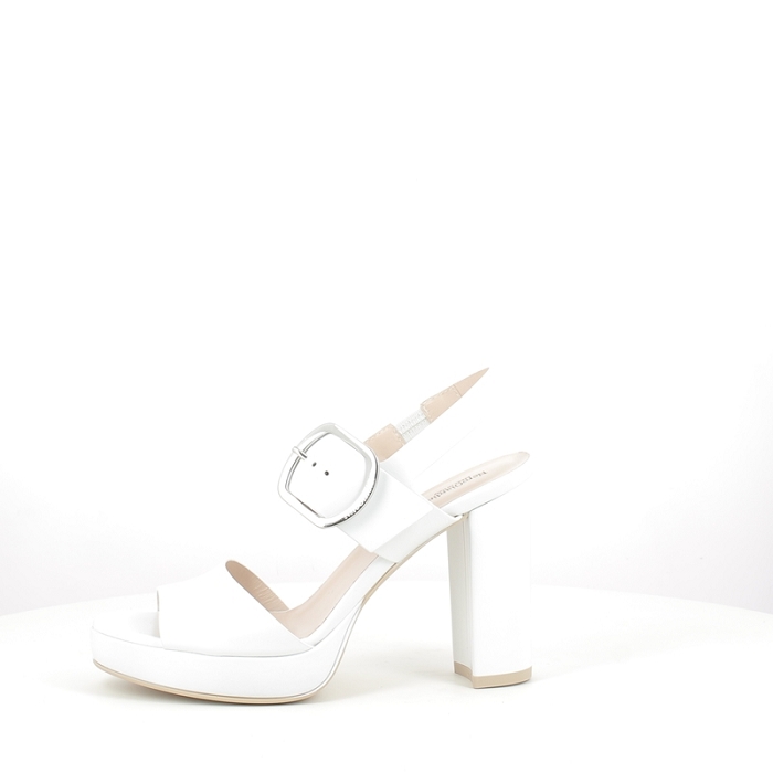 Nero giardini sandale e513354d cuir lisse blanc boucle