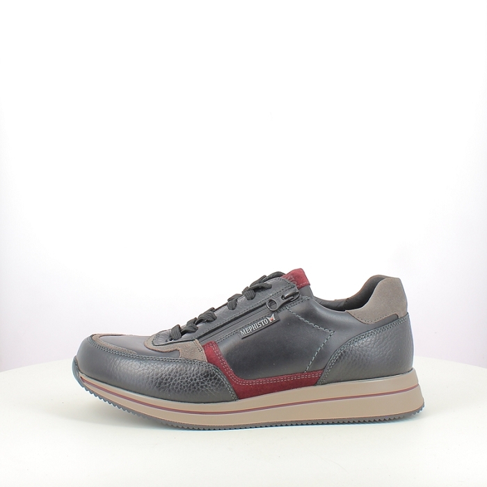 Mephisto lacet gilford cuir lisse noir lacet zip