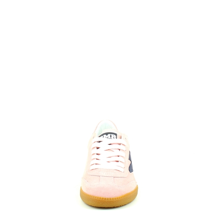 Semerdjian basket aslan b101 cuir velours rose lacet5363101_2