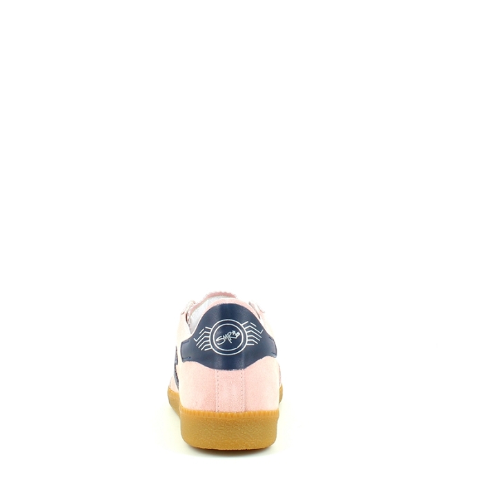 Semerdjian basket aslan b101 cuir velours rose lacet5363101_4