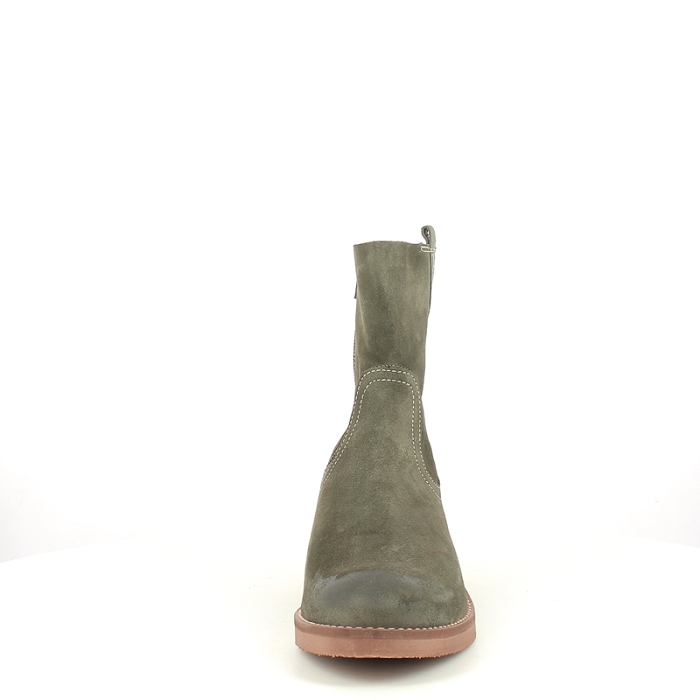 Mkd bottine lazaro cuir velours kaki zip5368602_2