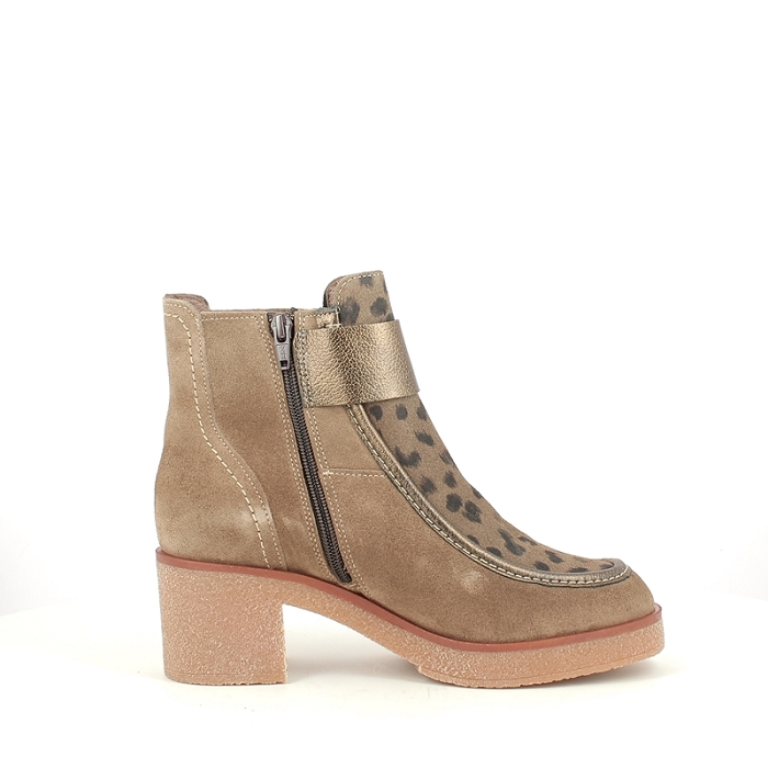 Mkd bottine eric cuir velours taupe zip5368801_3