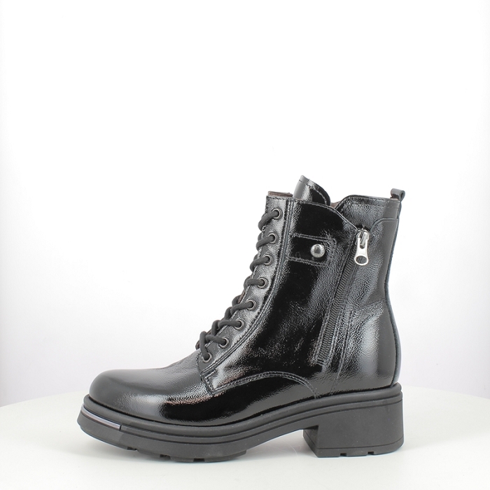 Nero giardini bottine i514869d vernis noir lacet zip