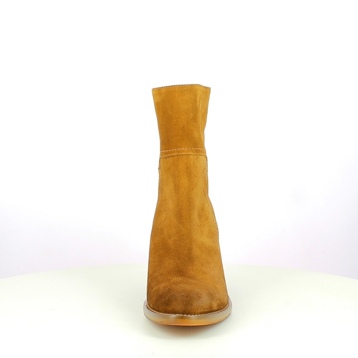 Triver bottine 706.03 cuir velours cognac zip5369501_2
