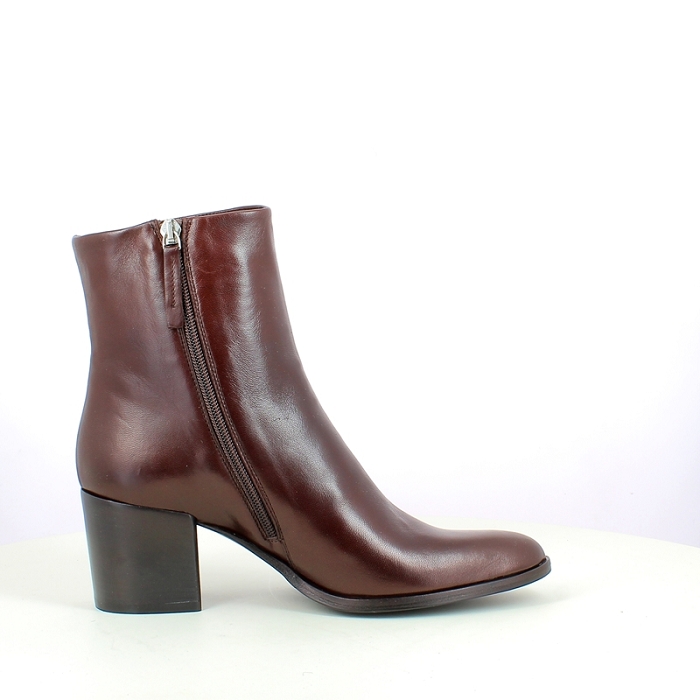 Triver bottine 595.08 cuir lisse bordeaux zip5369601_3