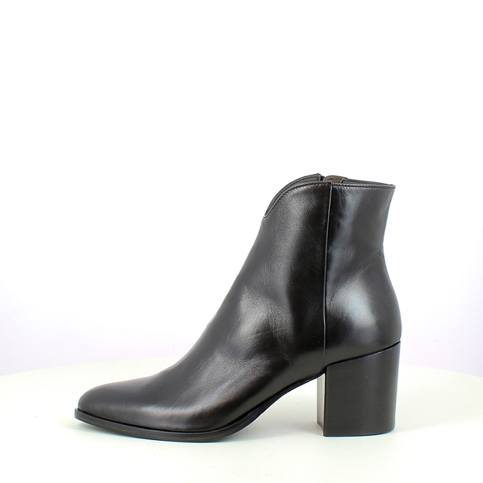 Triver bottine 595.17 cuir lisse noir zip