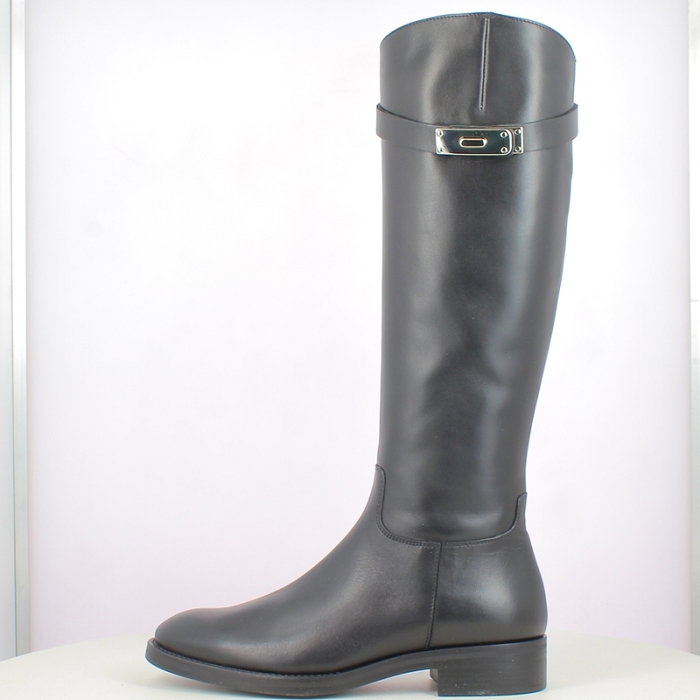 Triver botte 599.09 cuir lisse noir zip