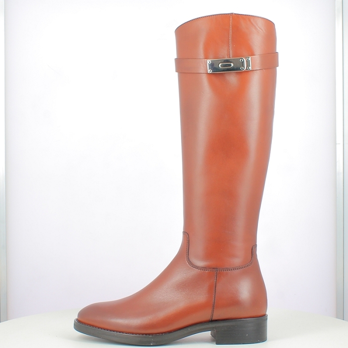 Triver botte 599.09 cuir lisse marron zip