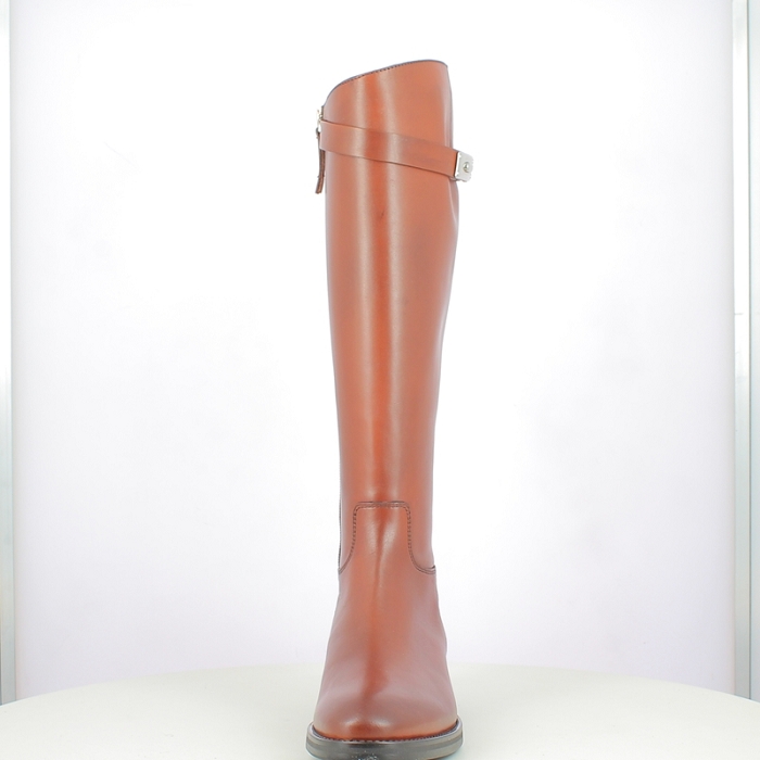Triver botte 599.09 cuir lisse marron zip5369802_2