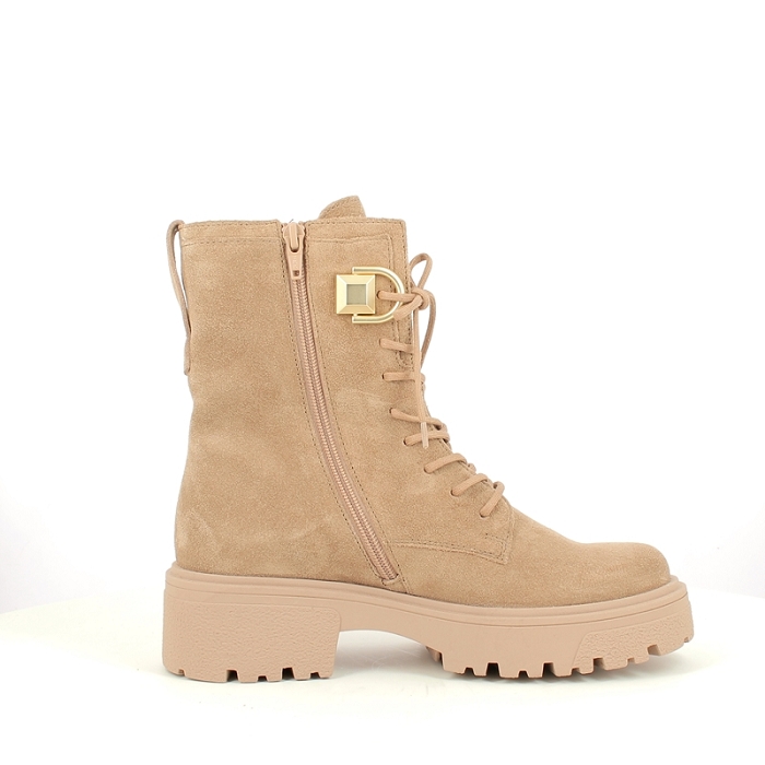 Gabor bottine 71761.14 cuir velours beige lacet zip5369901_3
