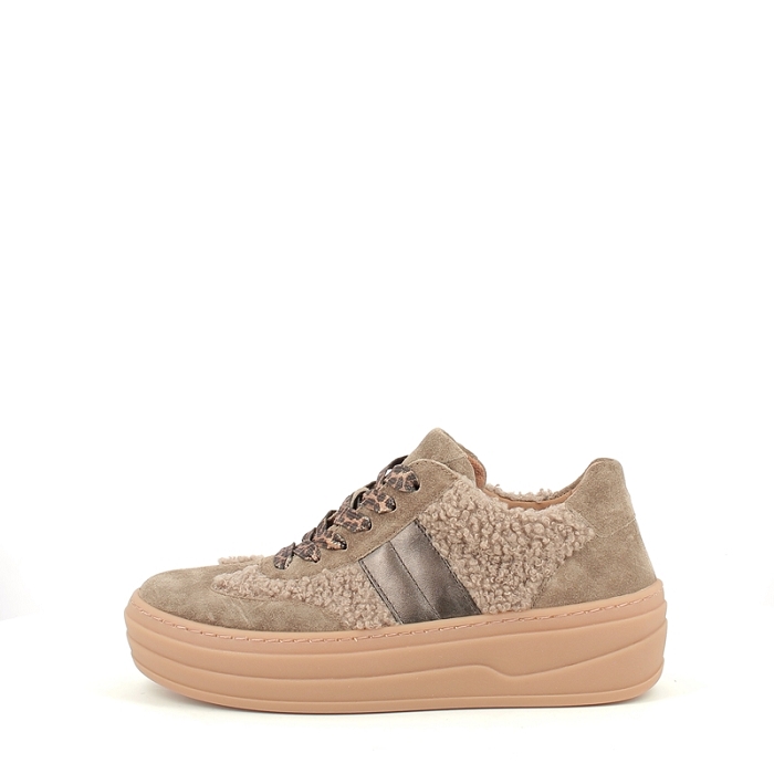 Gabor basket 73350.14 multi matiere taupe lacet zip
