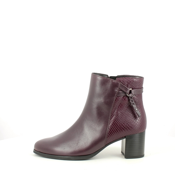 Gabor bottine 75692.25 cuir lisse bordeaux zip