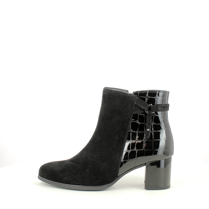Gabor bottine 75692.90 croco ecaille noir zip