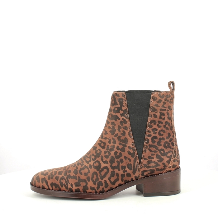 Geox bottine d565ea cuir velours peau imprimee