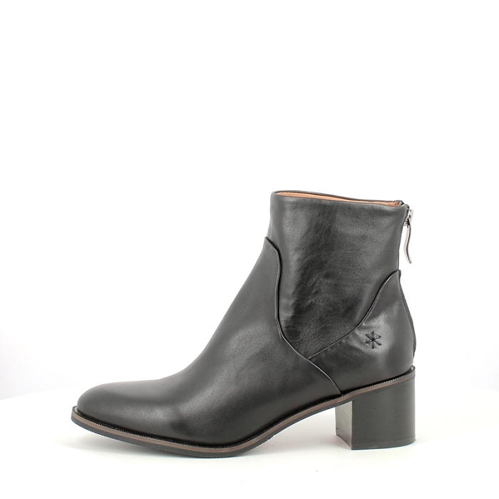 Mamzelle bottine taxus cuir lisse noir zip