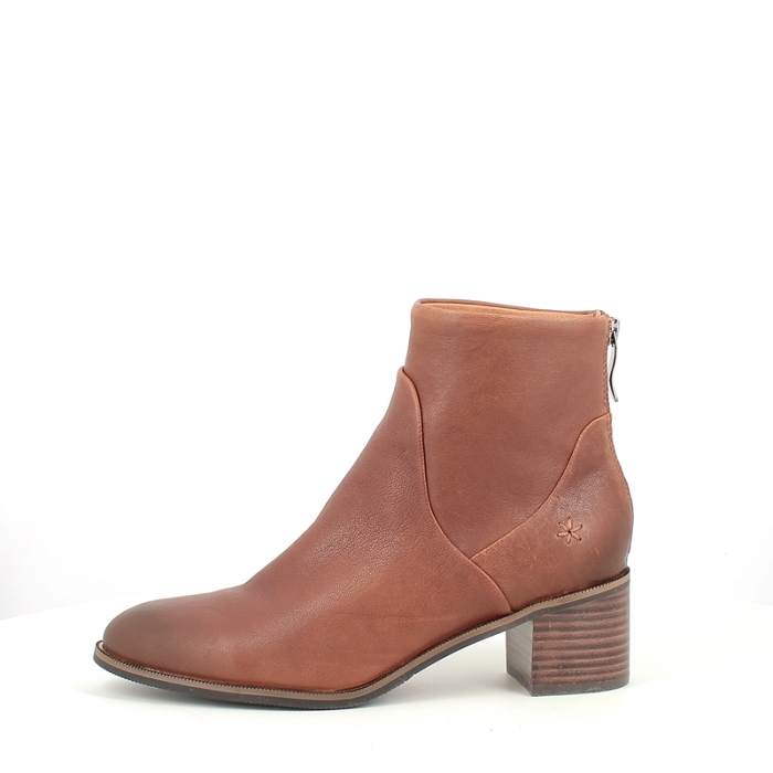 Mamzelle bottine taxus cuir lisse cognac zip