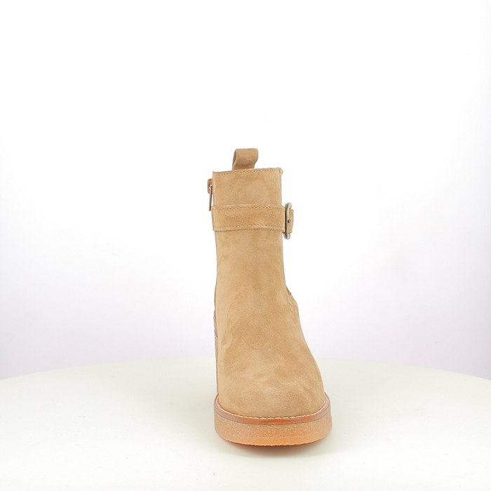 Alpe bottine 5465 cuir velours taupe zip5372601_2