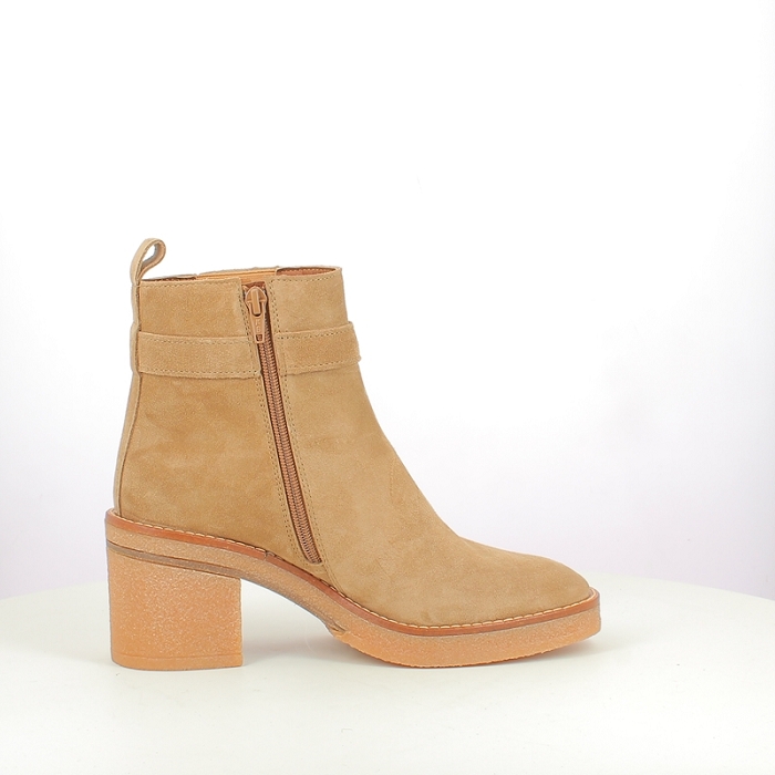 Alpe bottine 5465 cuir velours taupe zip5372601_3
