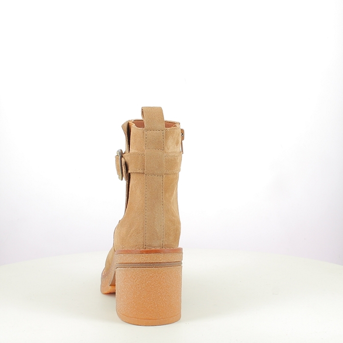 Alpe bottine 5465 cuir velours taupe zip5372601_4