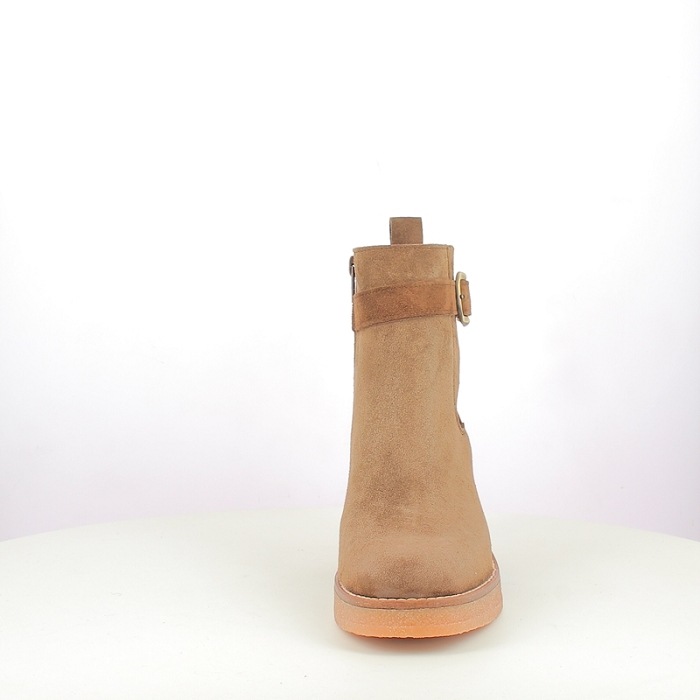 Alpe bottine 5465 cuir velours marron zip5372602_2