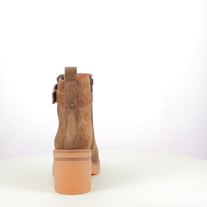 Alpe bottine 5465 cuir velours marron zip5372602_4