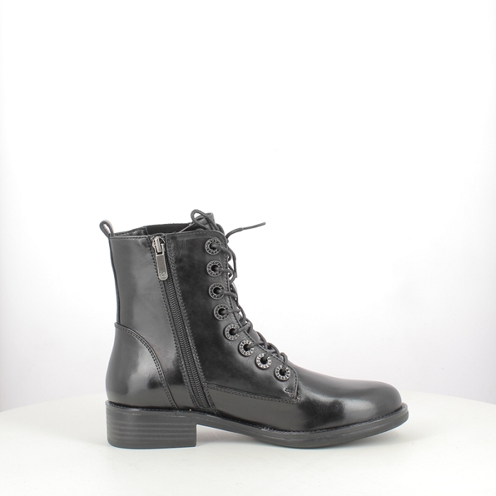 Regarde le ciel bottine roxana 49 cuir lisse noir lacet zip5372701_3