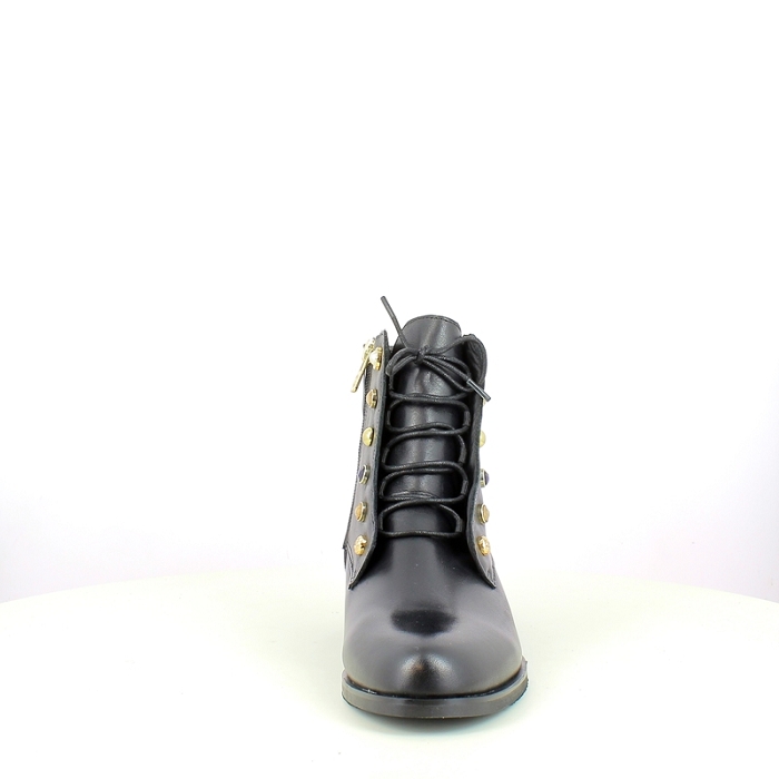 Karston bottine milano cuir lisse noir lacet zip5373701_2