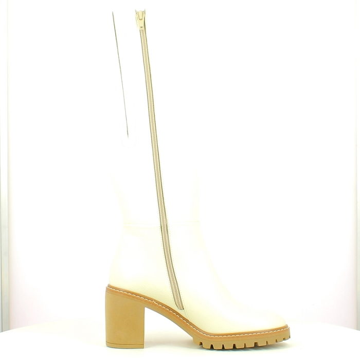 Softwaves botte 8.03.13 cuir lisse ecru zip5374301_3